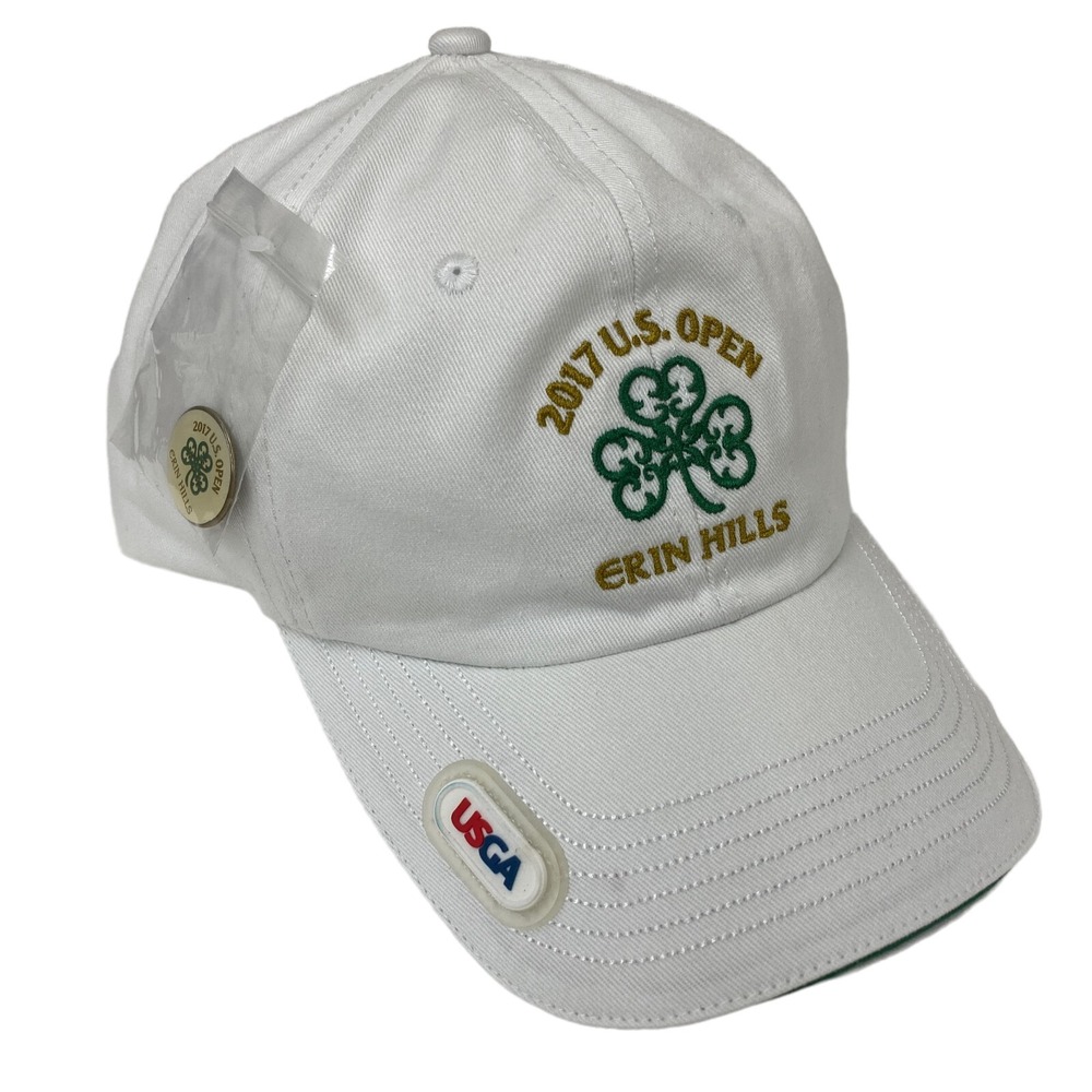 USGA 2017 US Open Erin Hills Golf Club Hat White Adjustable Cap + Ball Marker **